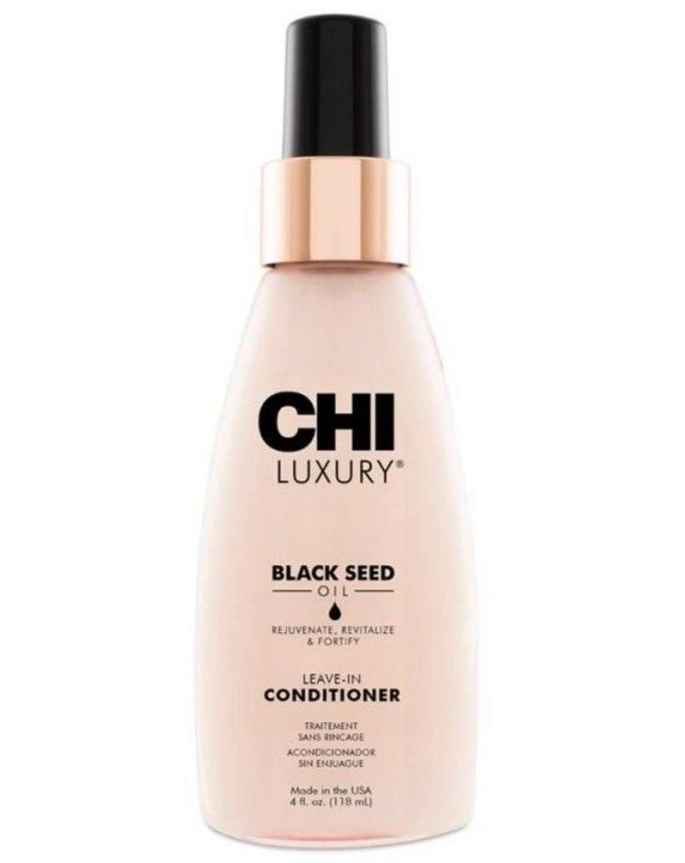 CHI Luxury Black Seed Oil Leave-In Conditioner bottle on a white background