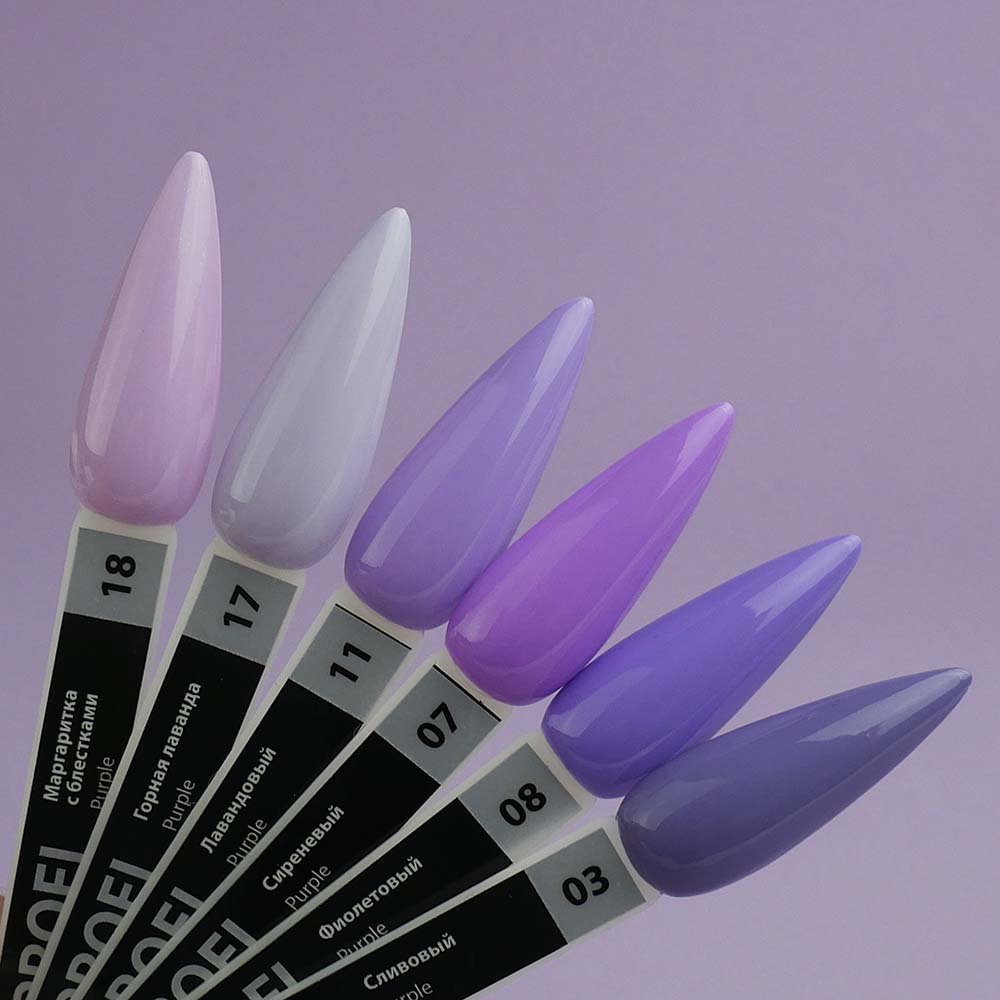 Purple - Manikīrs Purple paletes toņos piešķir tā īpašniecei modernas, pašpārliecinātas un stilīgas sievietes tēlu.