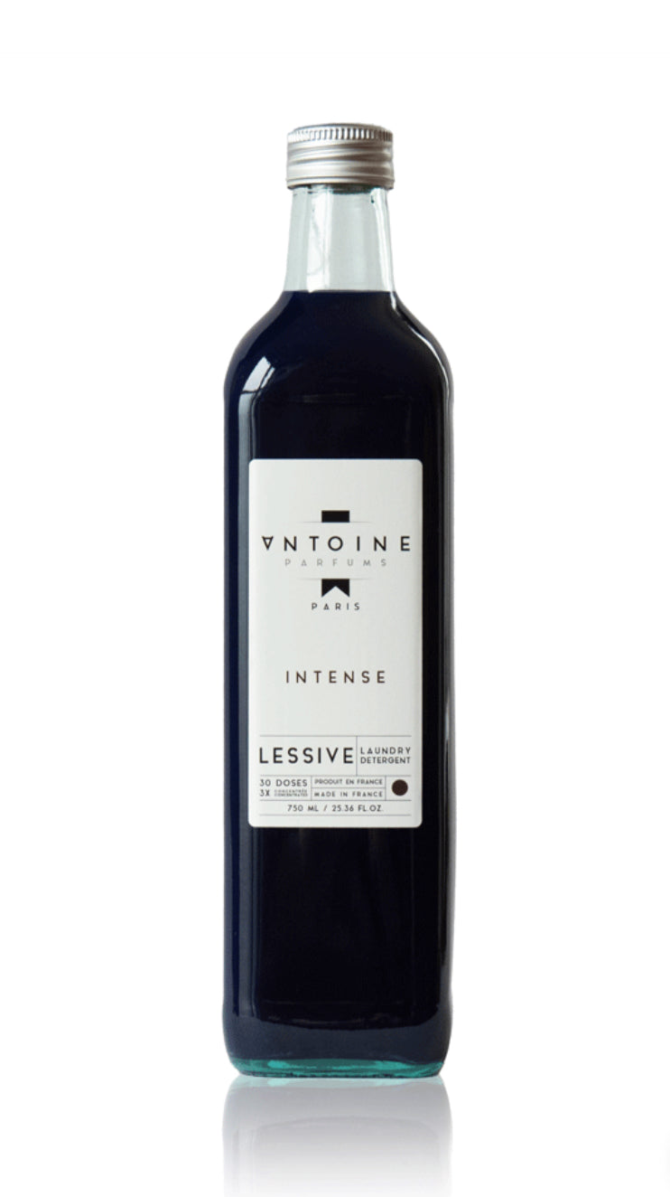 Bottle of Intense Lessive with 'Antoine' branding on a white background