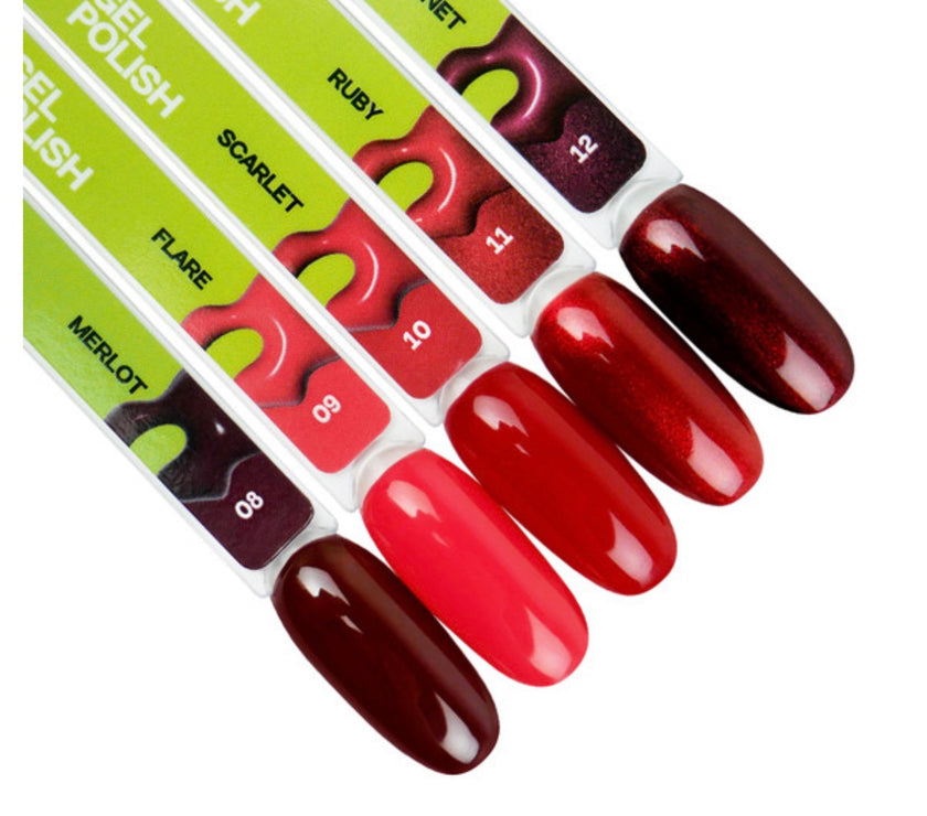 Gel polish Tufi profi REDLINE 11 Ruby with shimmer 10ml