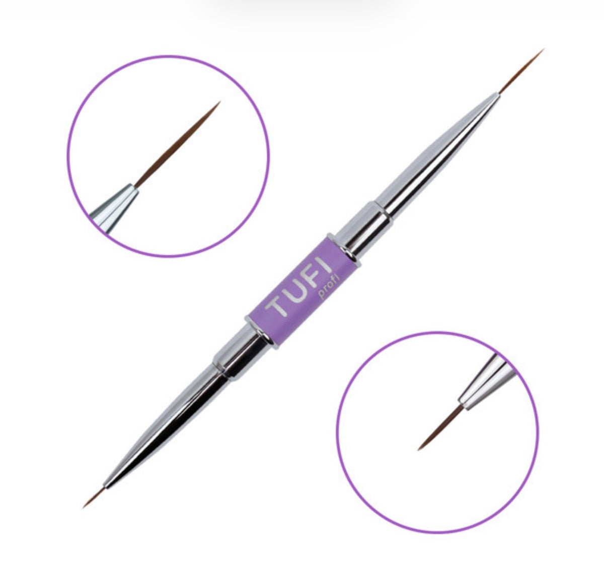 TUFI profi double-ended manicure brush liner 7mm/15mm