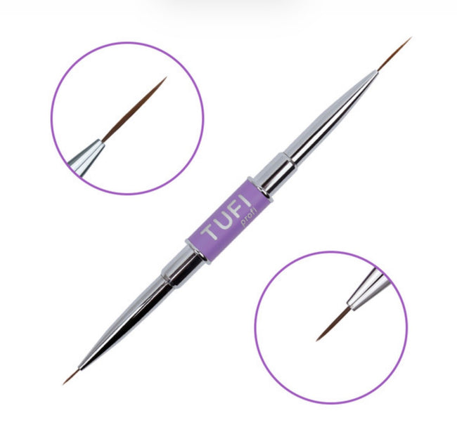 TUFI profi double-ended manicure brush liner 7mm/15mm