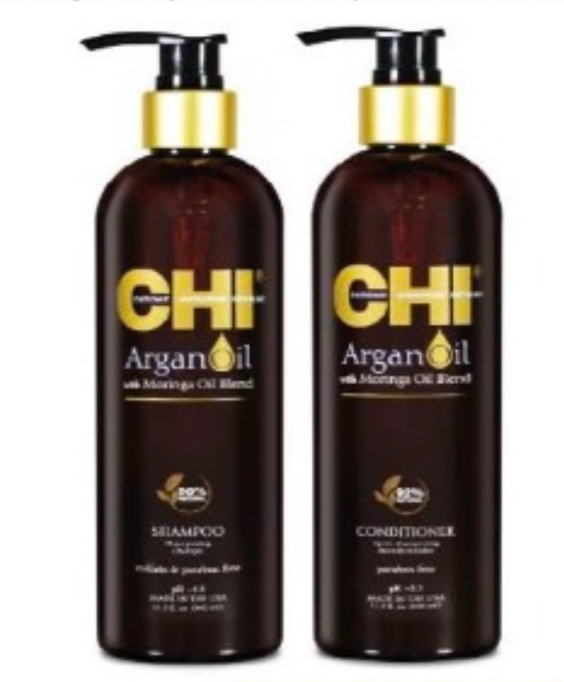 CHI Argan Oil Komplekts Šampūns+Kondicionieris 739ml | Matu Kopšana - ilnail.com