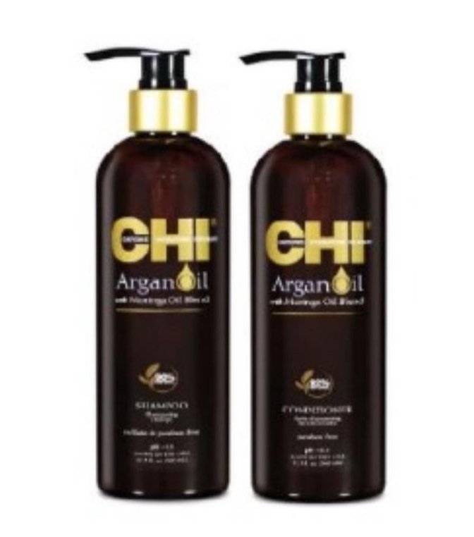 CHI Argan oil komplekts Shampoo + Conditioner 340ml - ilnail.com