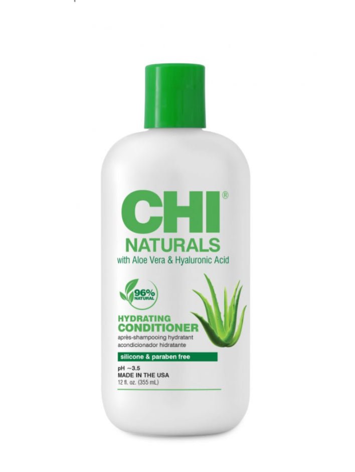 Chi Naturals with Aloe Vera & Hyaluonic Acid šampūns 355ml + balzāms 355ml - ilnail.com
