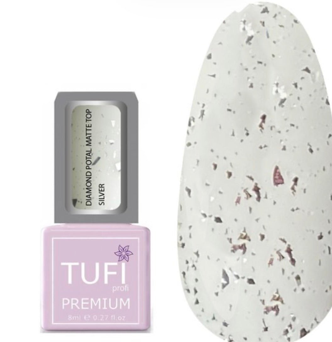 Diamond Potal Matte Top silver 8 ml - ilnail.com