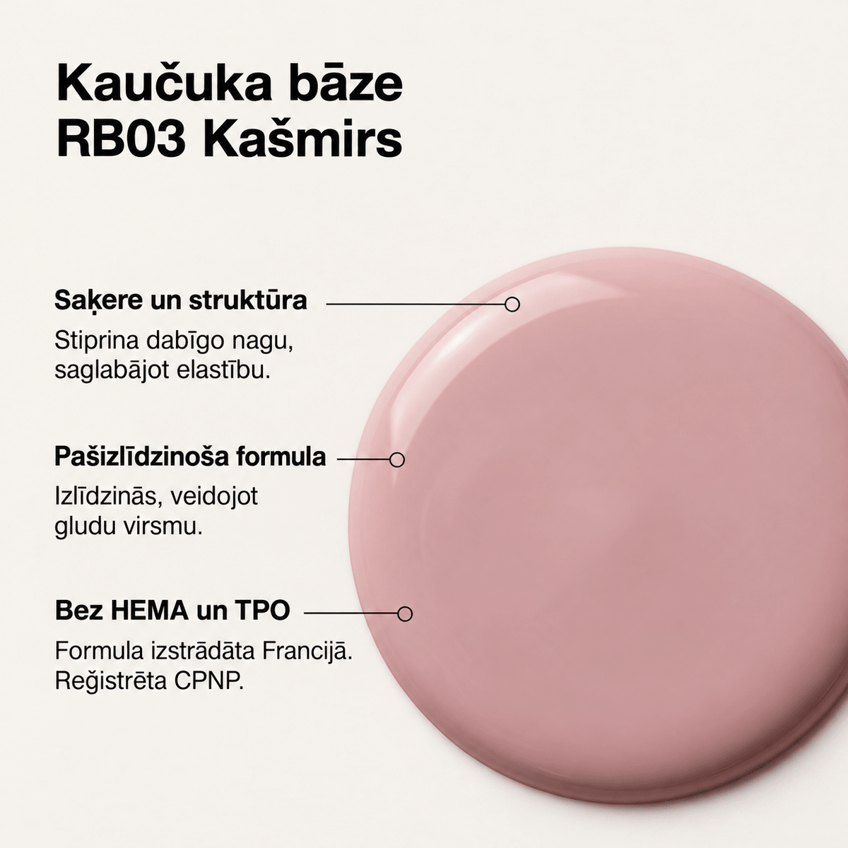 ELEGELLI rubber base RB03 Cachemire - ilnail.com