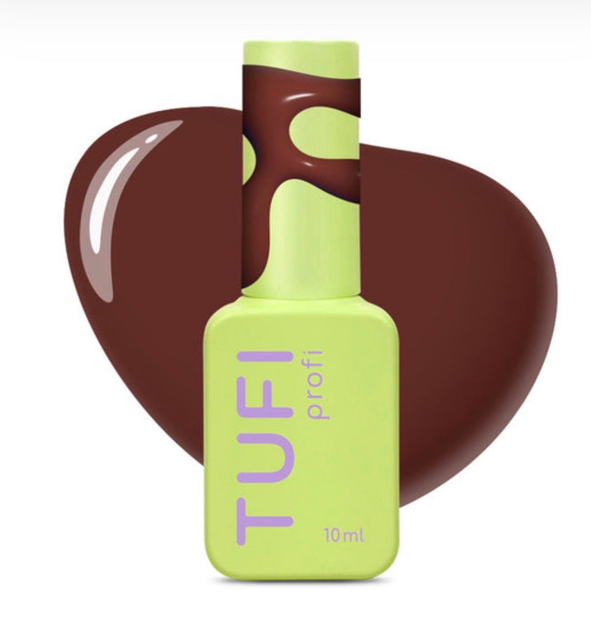 Gel polish TUFI profi COFFEELINE 43 Ganache Warm brown 10ml - ilnail.com