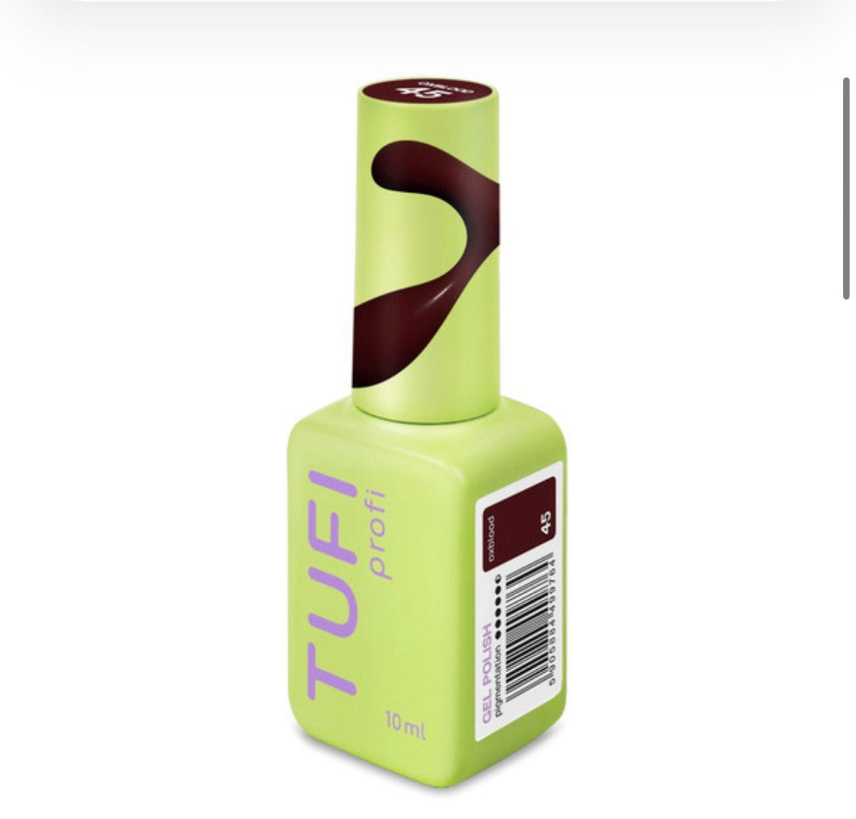Gel polish TUFI profi DARKLINE 45 Oxblood Dark burgundy 10ml - ilnail.com