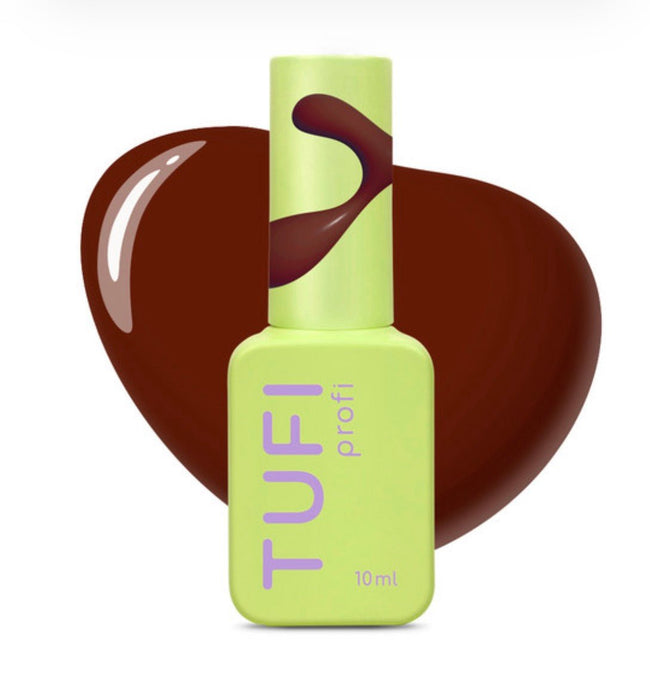 Gel polish TUFI profi DARKLINE 49 Espresso Dark brown 10ml - ilnail.com