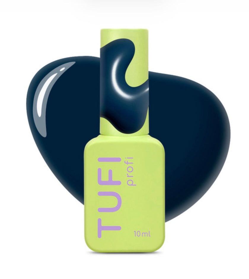 Gel polish TUFI profi DARKLINE 50 Ink Dark inky blue 10ml - ilnail.com