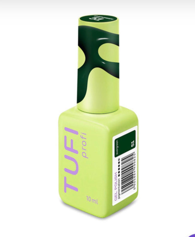 Gel polish TUFI profi DARKLINE 51 Evergreen Dark green 10ml - ilnail.com