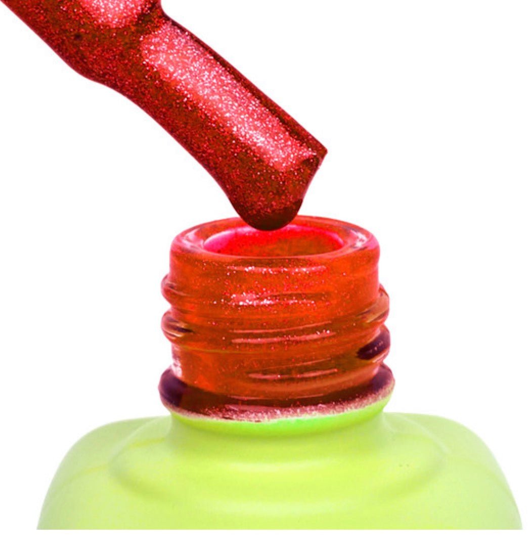 Gel polish TUFI profi NEON CAT EYE 56 Volt neon red 10ml - ilnail.com
