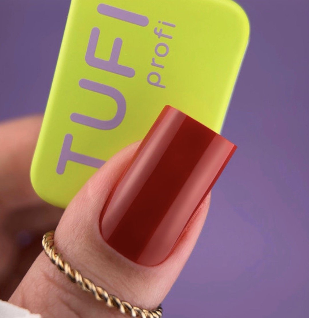 Gel polish TUFI profi PANTONE 20 Lava Fails red-brown 10ml - ilnail.com