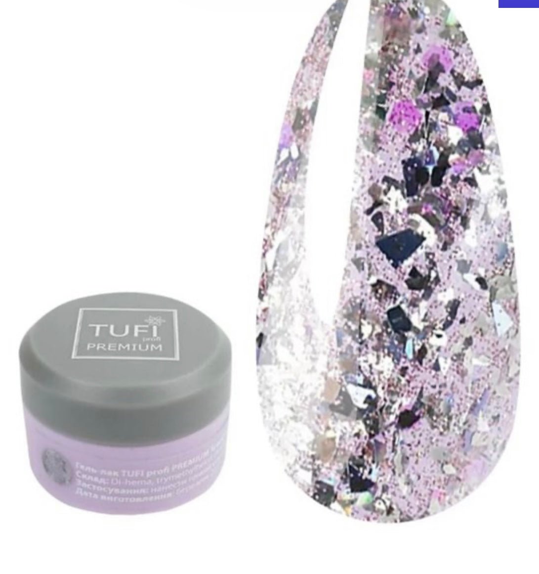 Gel polish TUFI profi PREMIUN sparkle 07 rose gold 5ml - ilnail.com