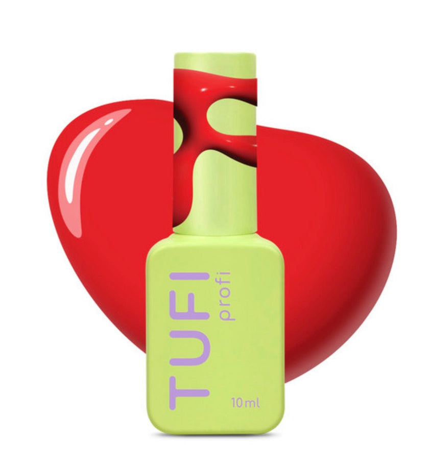Gel polish TUFI profi REDLINE 03 Core bright red 10ml - ilnail.com