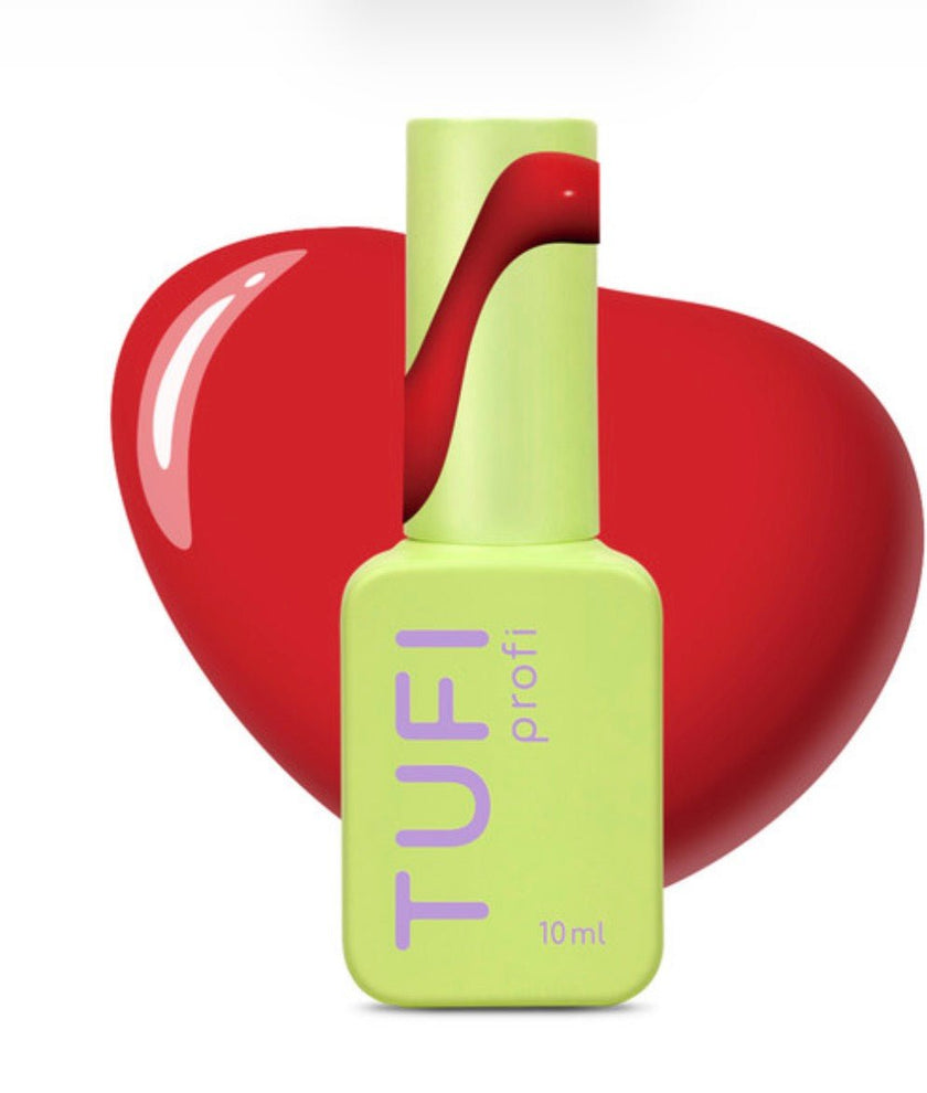 Gel polish TUFI profi REDLINE 04 Pulse classic red 10ml - ilnail.com