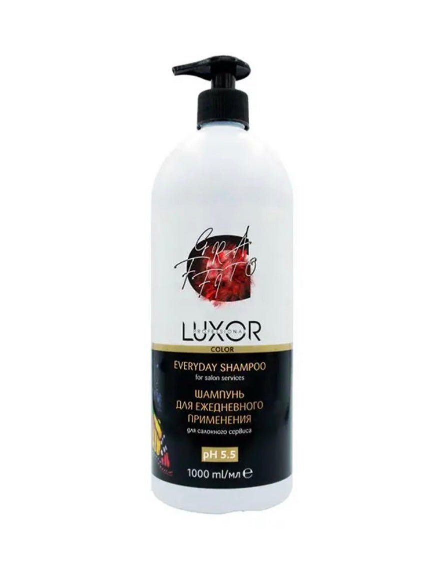 LUXOR Everyday Shampoo pH 5,0-6,0 šapmūns ar pantenolu ikdienas lietošanai salonā 1000ml - ilnail.com