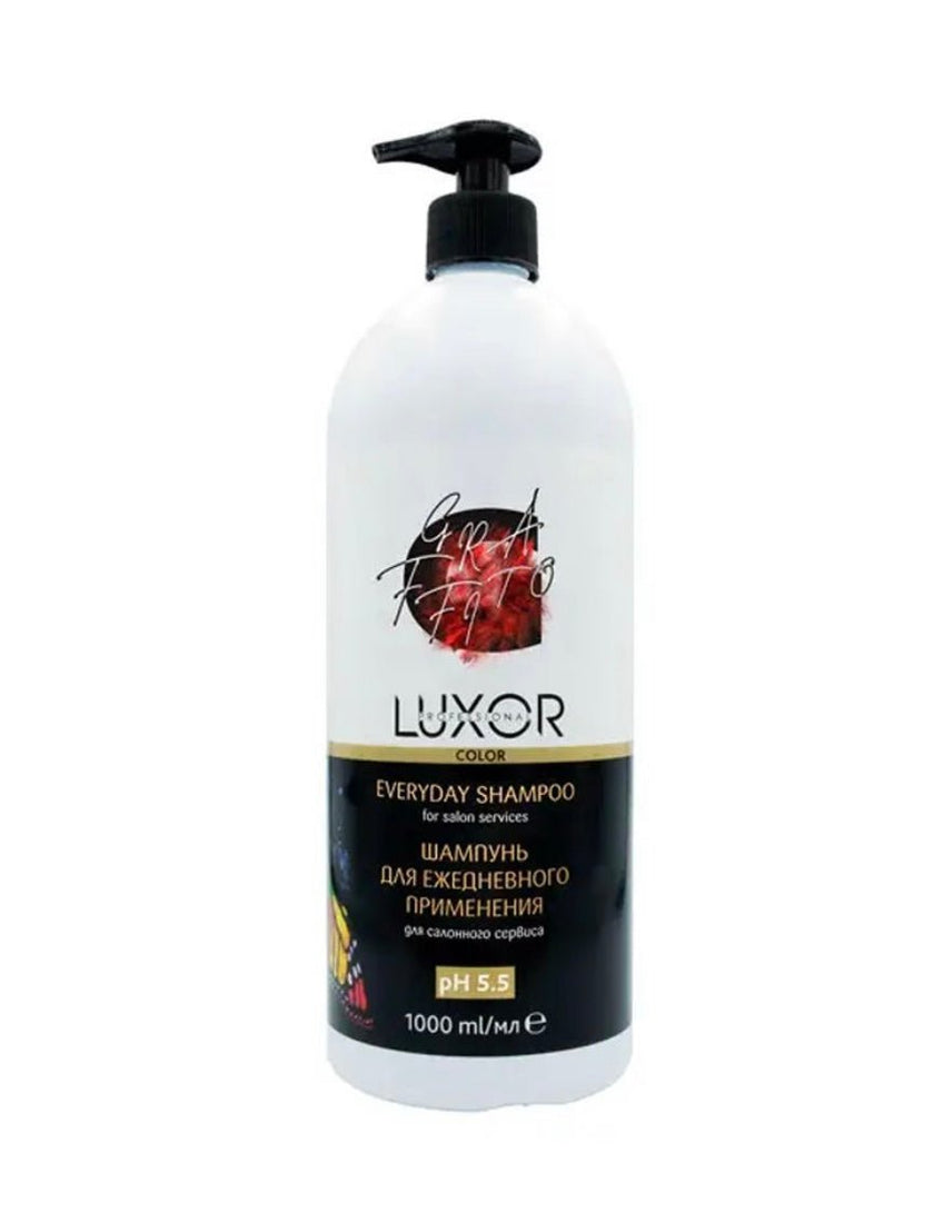 LUXOR Everyday Shampoo pH 5,0-6,0 šapmūns ar pantenolu ikdienas lietošanai salonā 1000ml - ilnail.com