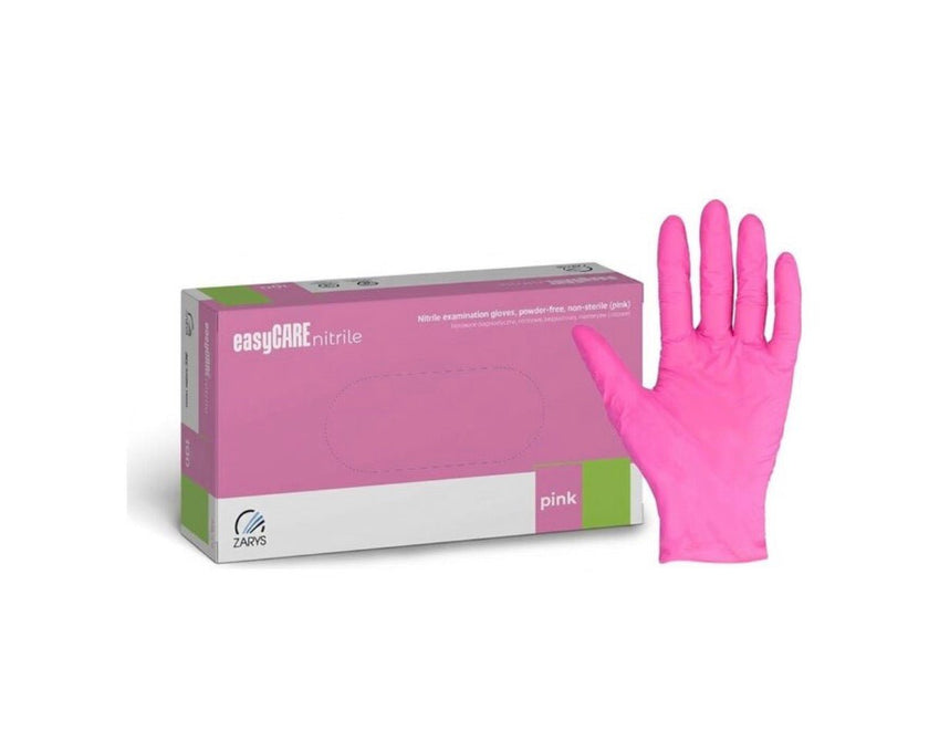 Nitrila cimdi “Easy CARE” nepūderētie rozā krāsā 100gb M - ilnail.com
