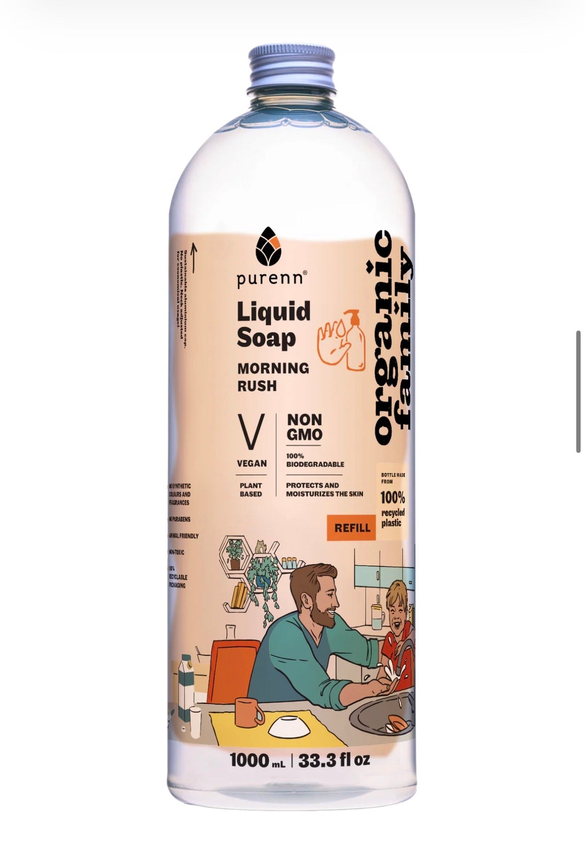 Purenn Šķidrās Ziepes Morning Rush 500ml | Eko - ilnail.com