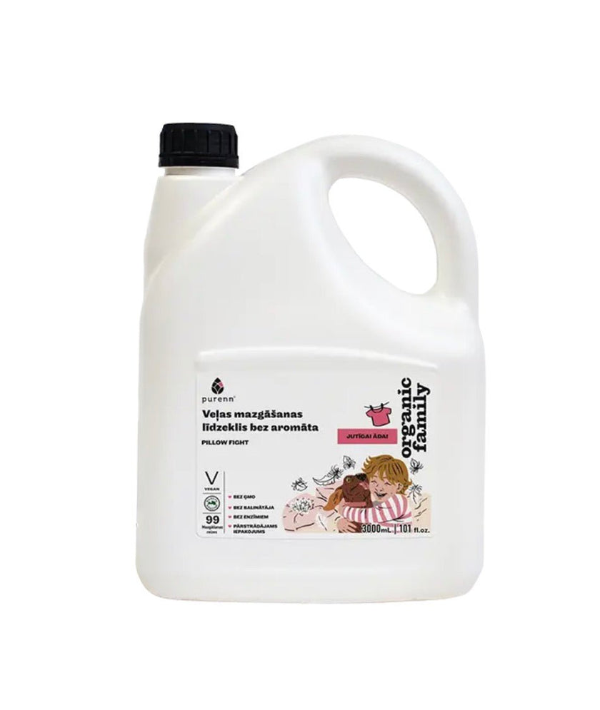 Purenn Veļas mazgājamais līdzeklis bez aromāta PILLOW FIGHT 3L - ilnail.com
