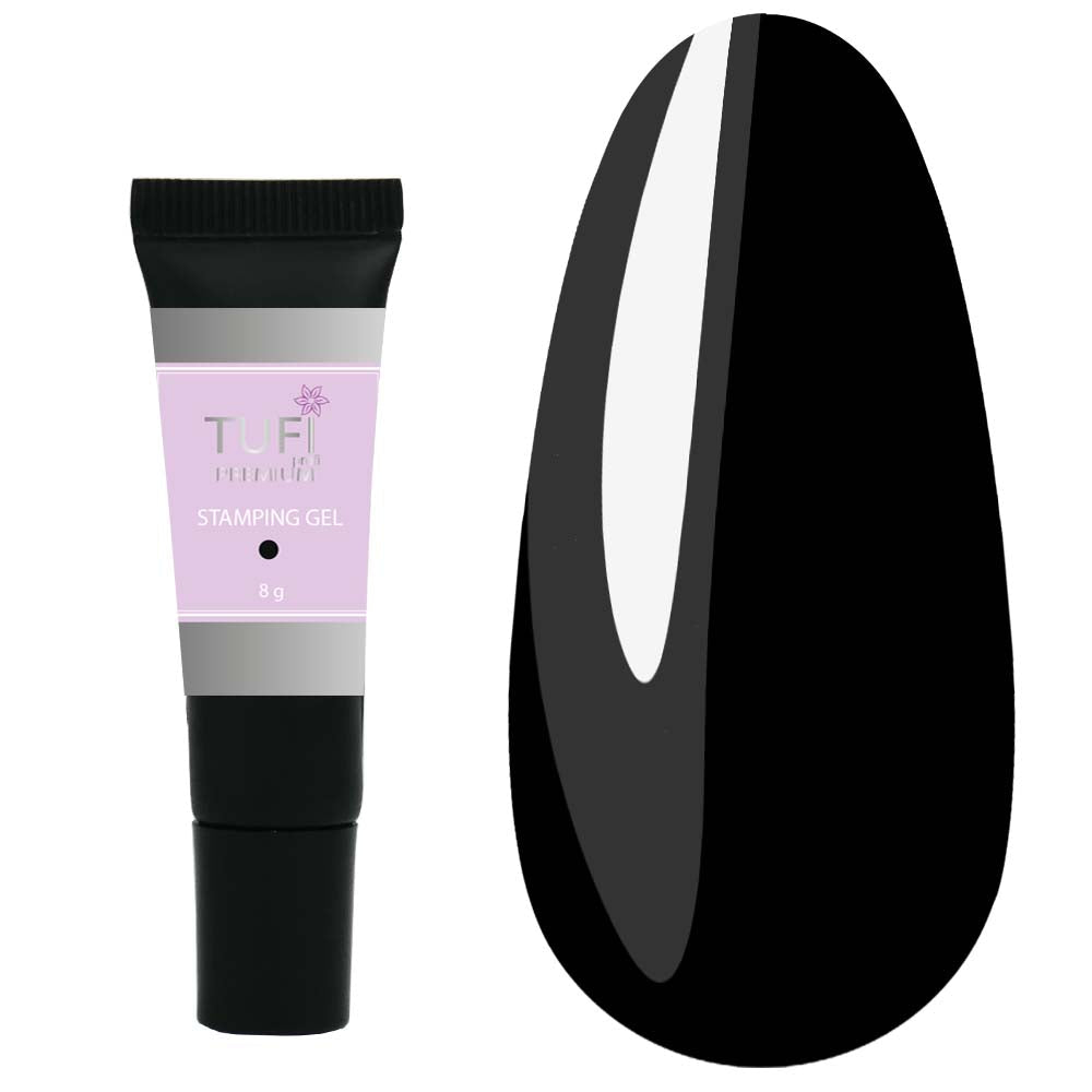 Stemping GEL melns 8g - ilnail.com