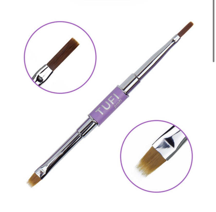TUFI profi Double-ended manicure brush ombre/wide lines - ilnail.com
