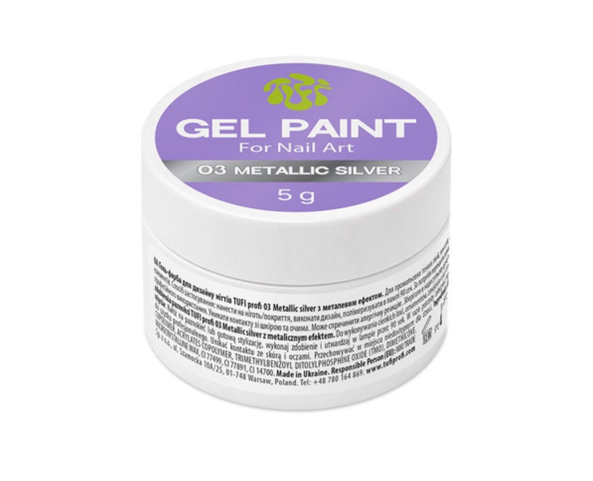 TUFI profi Gel paint Metallic silver 5g - ilnail.com